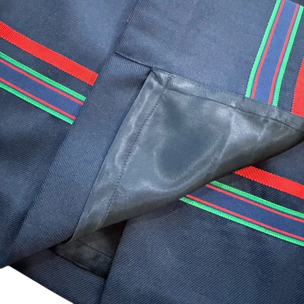Vineyard Vines‎ Wool Skirt Tartan Wrap Navy Size 8 NWT Grosgrain Skirt